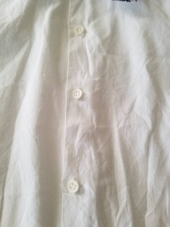 Sale Vintage sailor shirt, embroidered, white, sh… - image 5