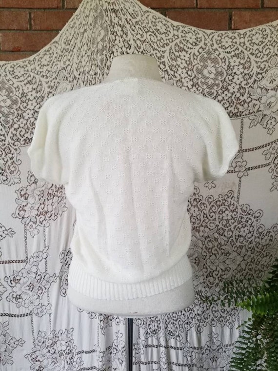 Sale Vintage sweater Barry and Me Too white short… - image 9