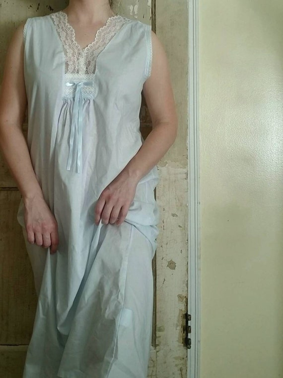 Sale Vintage nightgown Laura Ashley baby blue past