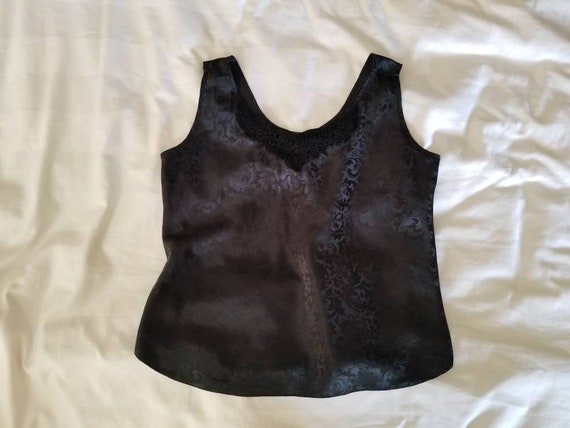 Sale Vintage Black Camisole Lucie Ann II Medium 3… - image 5