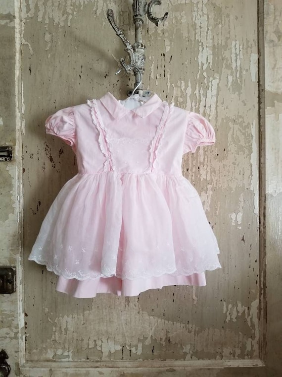 Sale Vintage pink dress Joselle Originals girl, b… - image 1