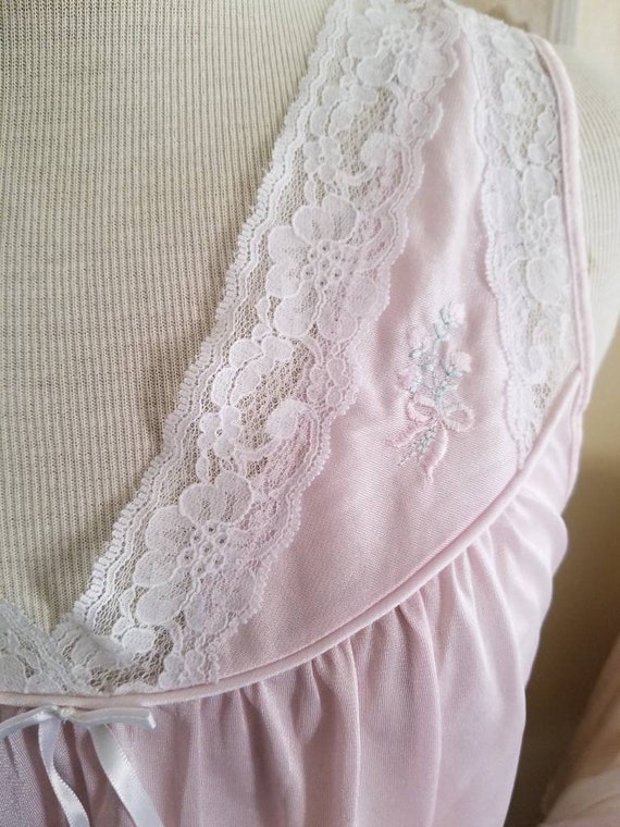 Sale Vintage Pink Nightgown / Lady Manhattan Nigh… - image 3