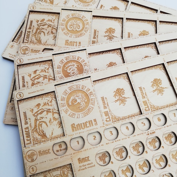 Blood Rage Player tray dashboard Deluxe Edition