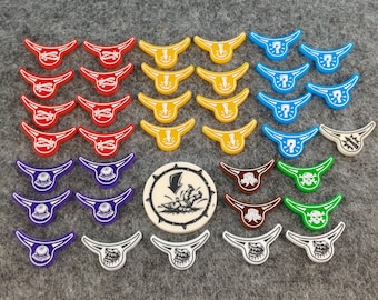 ブラッドボウル用アクリルトークンセット｜両面ステータスマーカー＆アクショントークン｜ファンタジーフットボールアクセサリー