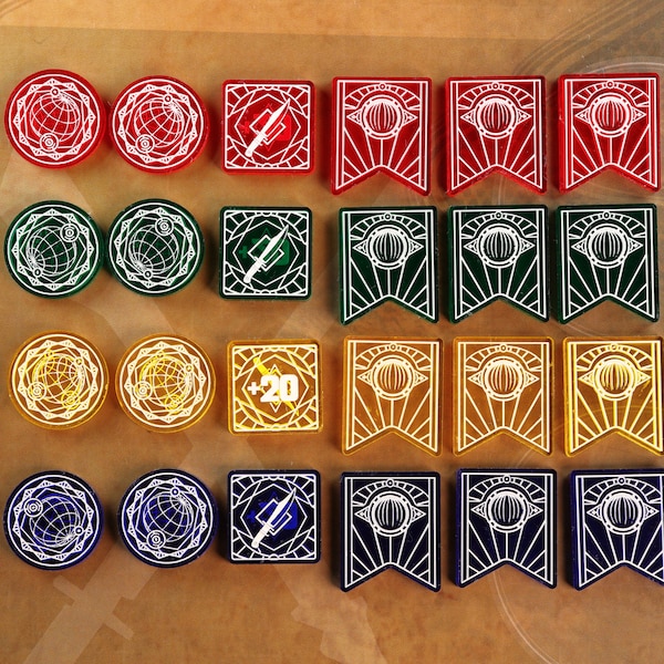 Token-Set aus Acryl (kompatibel mit Dune Imperium)