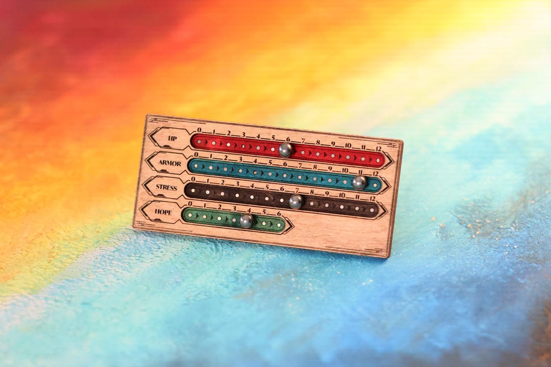 Daggerheart Tracker Board Counter With Magnetic Trackers | Wooden ...