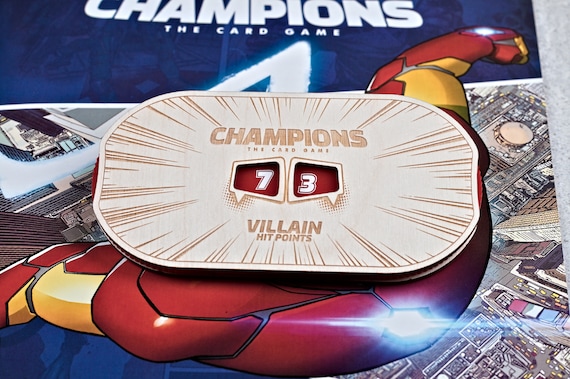 Marvel Champions LCG Villain Life Tracker - Birch Plywood