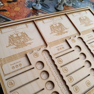 Player board (tray / dashboard) for &quot;Arcadia Quest&quot; or &quot;Arcadia Quest Inferno&quot; board game.