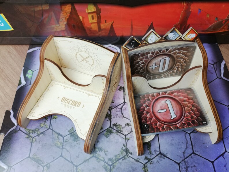 Gloomhaven attack modifier deck stand | Etsy