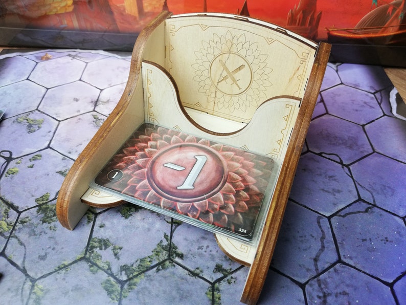 Gloomhaven attack modifier deck stand | Etsy