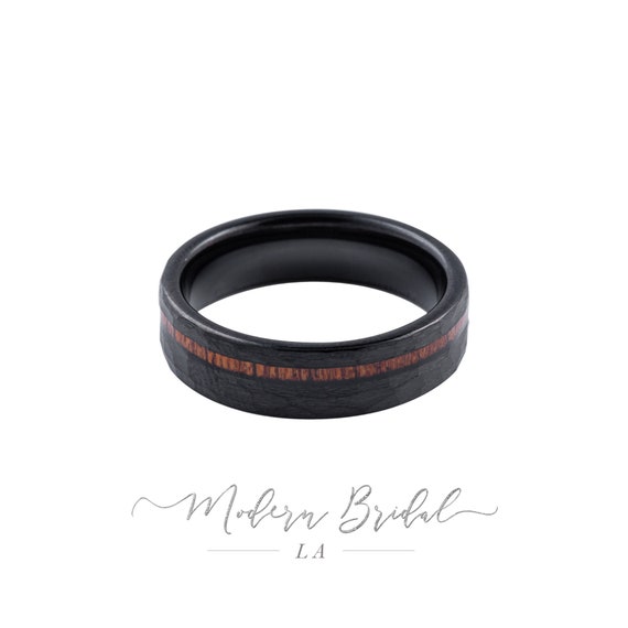 Poliert Wolfram Ring Mit Koa Holz Insert