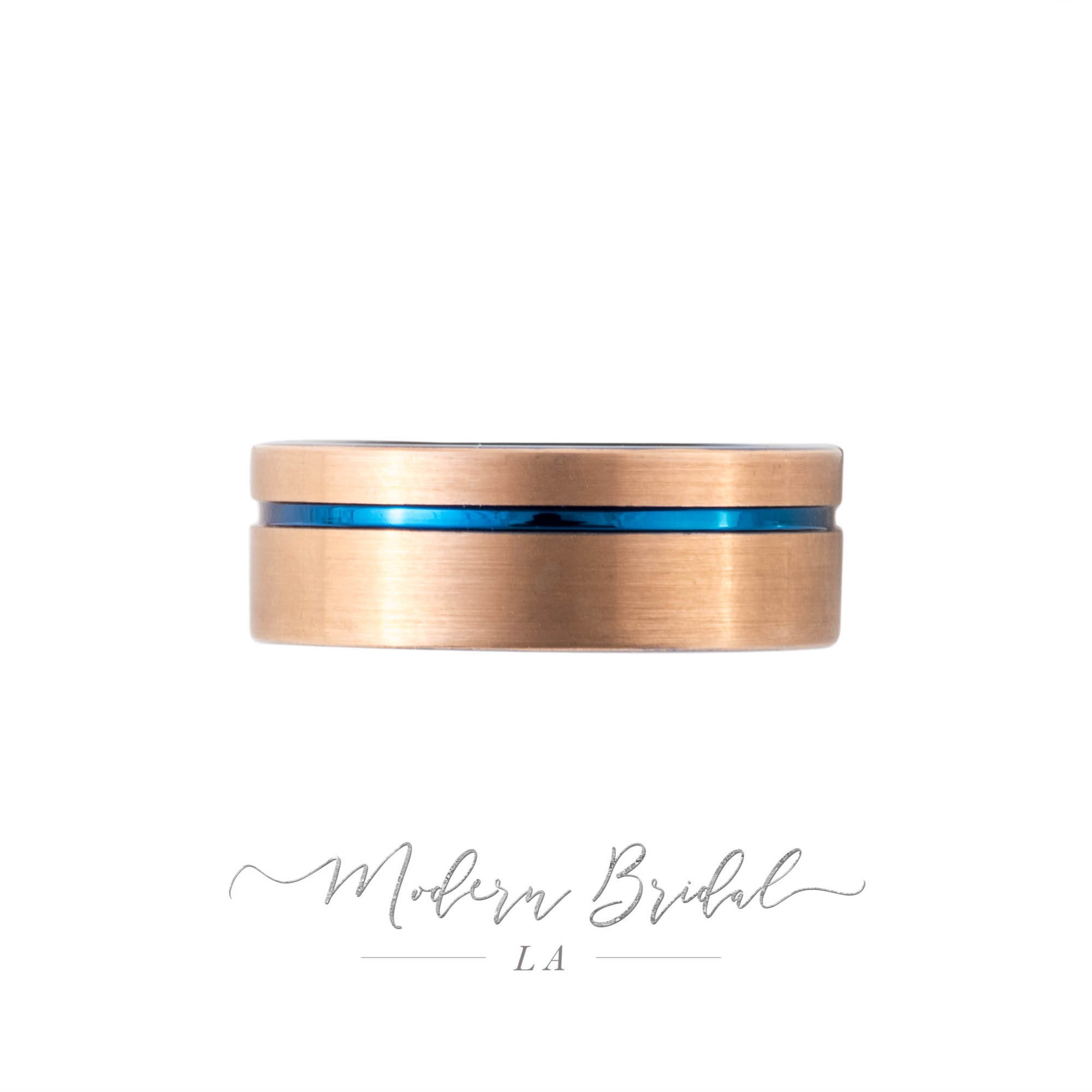 Anello Uomo In Tungsteno Nero E Oro Rosa 18K – Larghezza 8 Mm, Taglie 7-12 - Foto 5