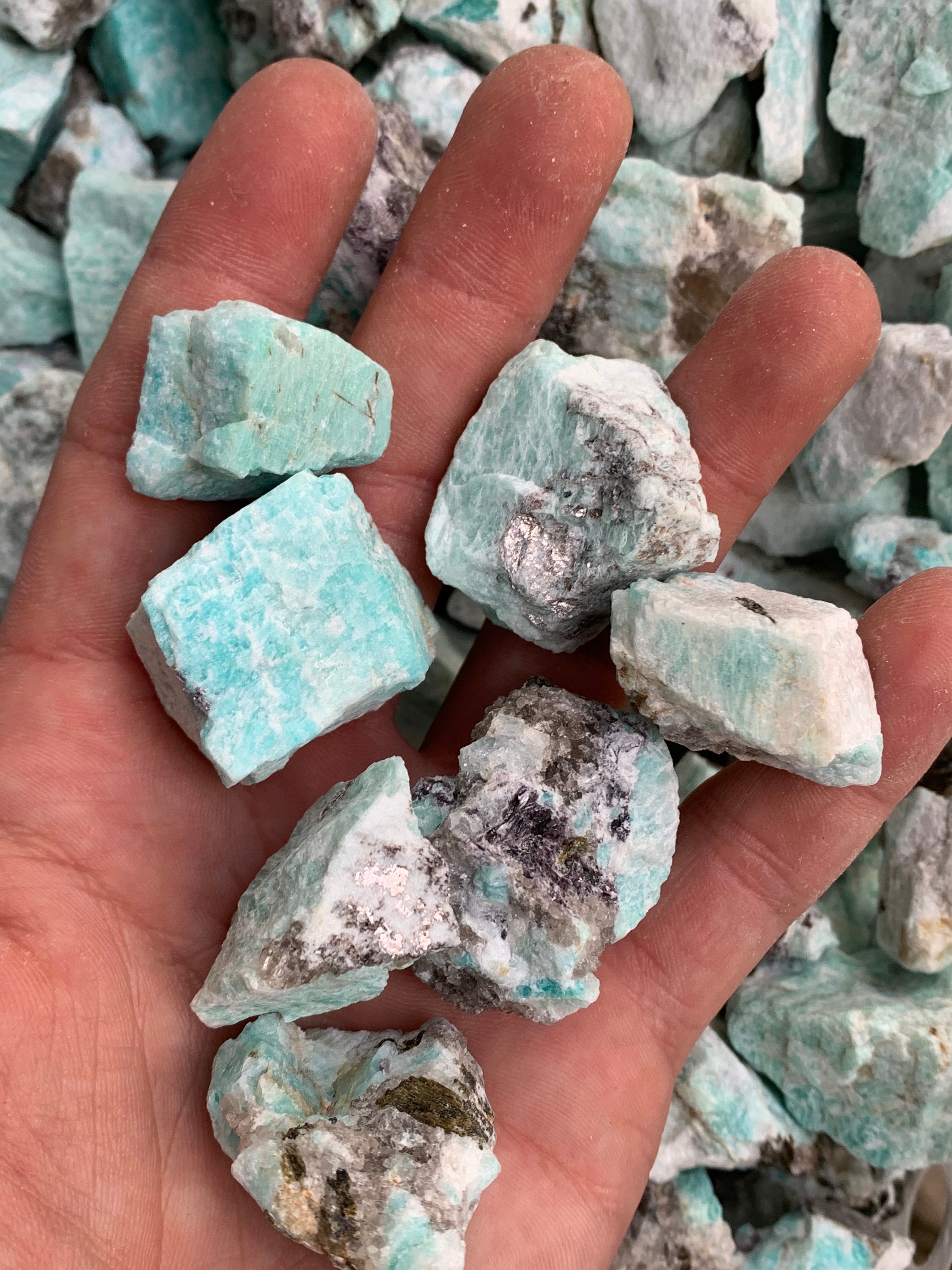 Rough Amazonite Natural stone Etsy