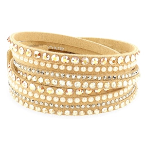 Wrap Around Bracelet • Sparkly Crystal Bracelet • Double Wrap Bracelet • Multistrand Bracelet • Adjustable Slake Bracelet