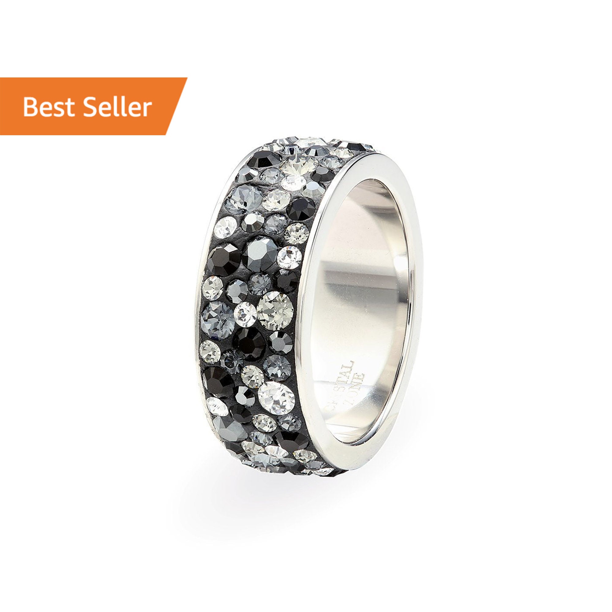 Bague swarovski noire cheap