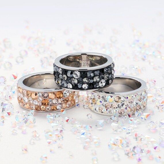 Swarovski crystal band sale ring