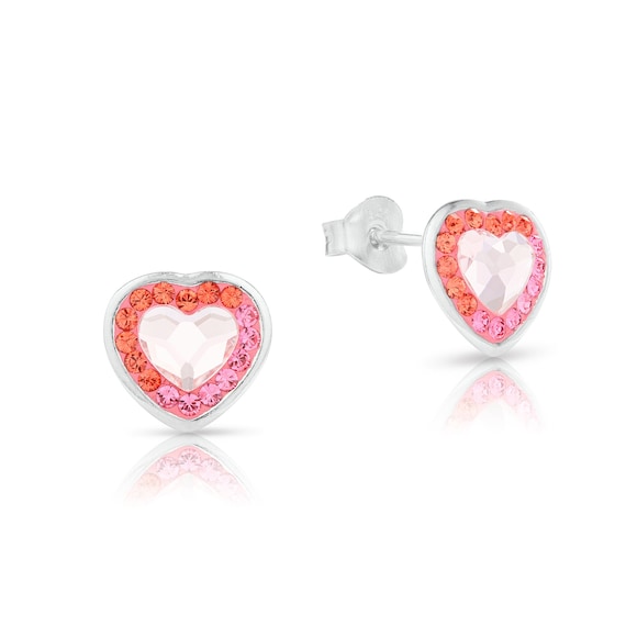 Swarovski pink heart sale earrings