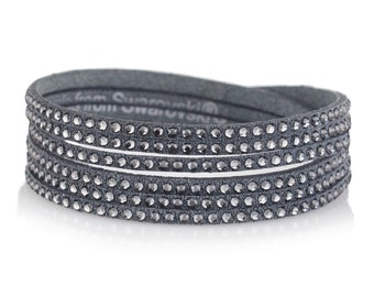 Funkelndes Kristall Armband • Doppelwickelarmband • Multi-Layer-Armband • Wickelarmband • Slake Armband • Handgefertigt