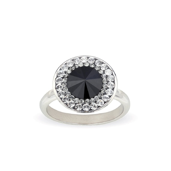 Swarovski Black Triangle Ring for Women Sparkly Big Black Ring Gemstone Ring  Statement Ring Cocktail Ring Single Stone Ring - Etsy
