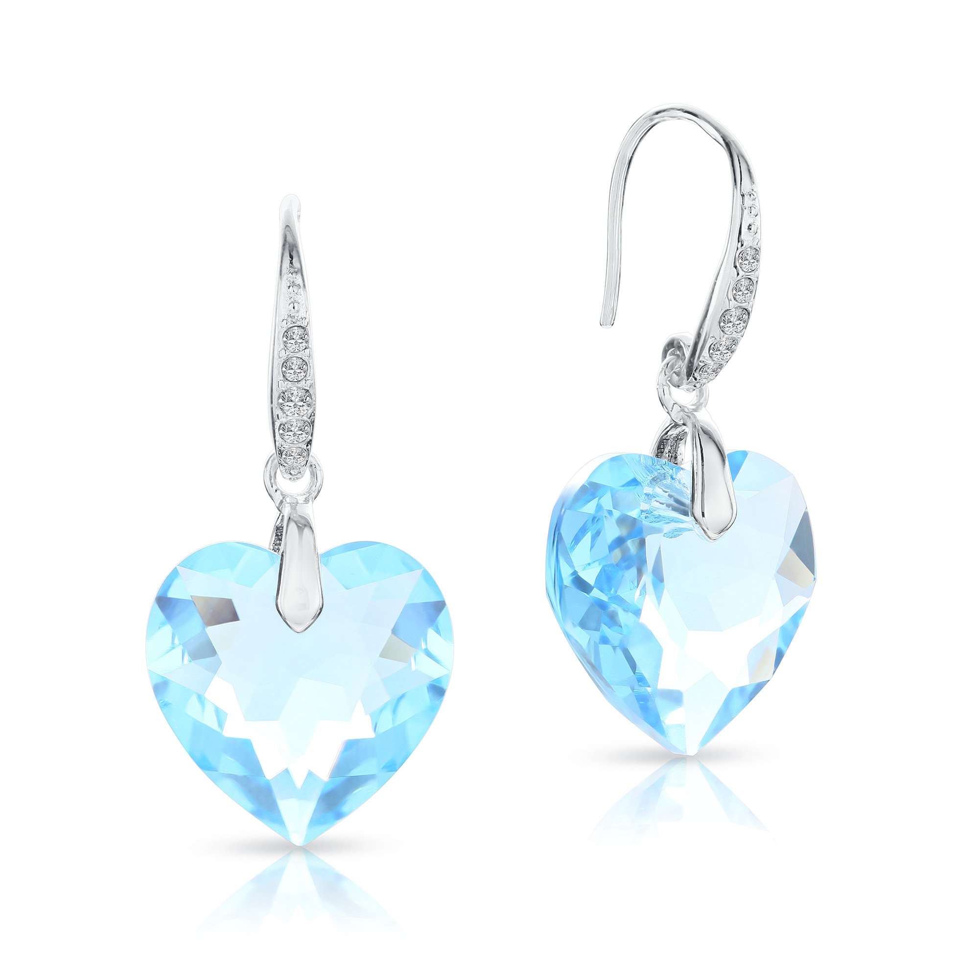 ピアス Numbering Crystal Drop Heart Earrings #3218 BMH550 Swarovski Chroma Crystal Heart Drop Earrings | Dillard's