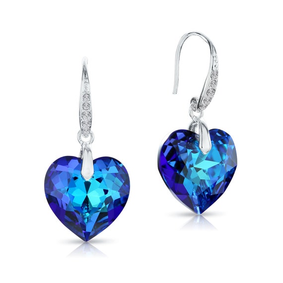 Yellow Chimes Dangler Earrings for Women with Crystal Heart shaped –  YellowChimes