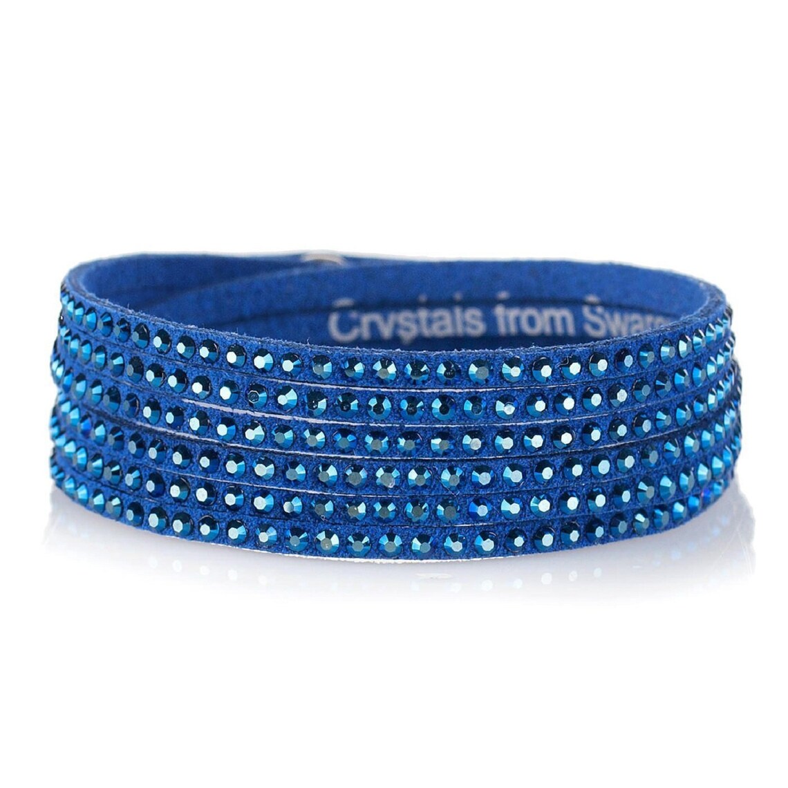 Swarovski Blue Wrap Bracelet Adjustable Wrap Around Bracelet Etsy