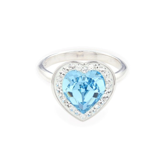 Heart shaped aquamarine ring outlet