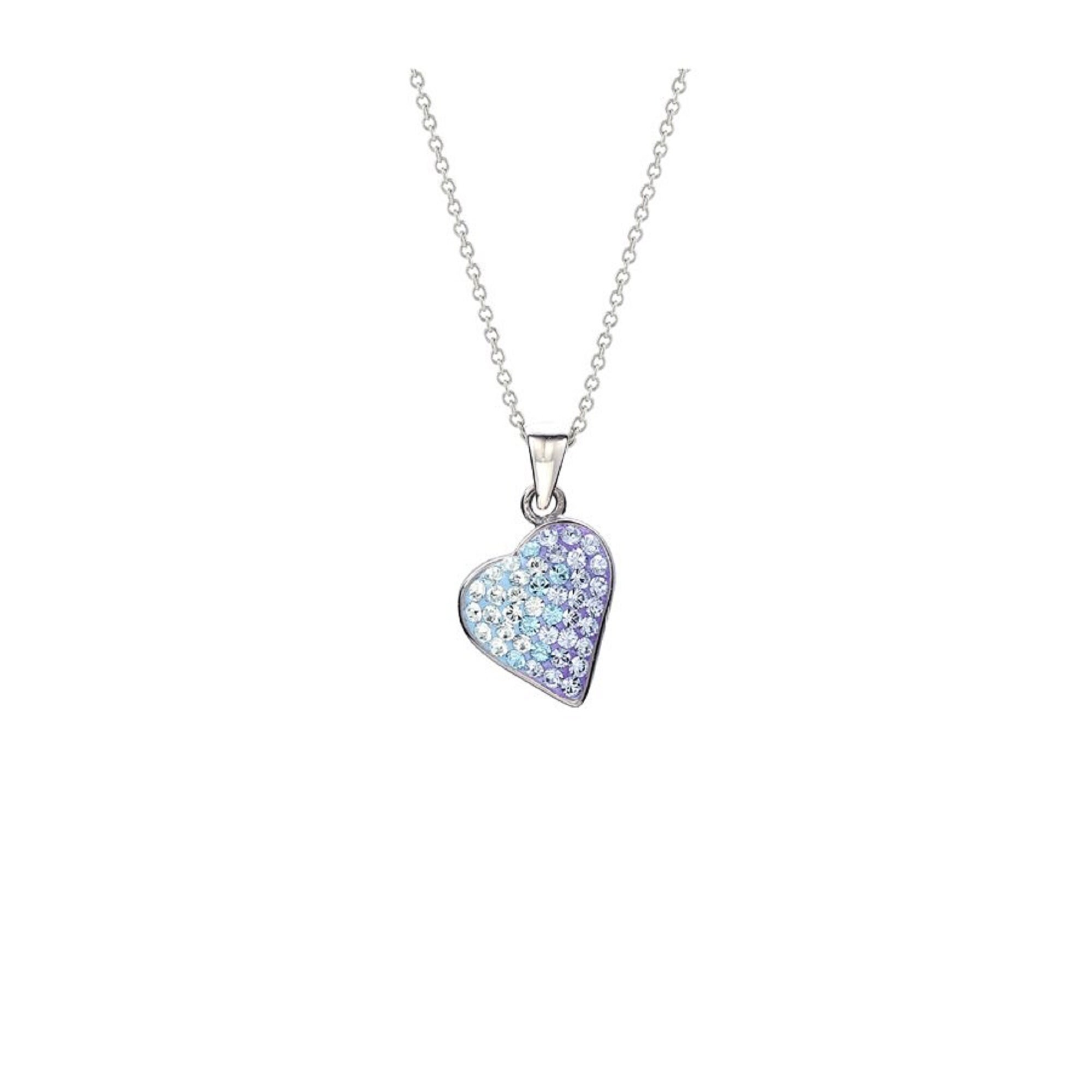 Sapphire Heart Necklace Light Blue Heart Necklace Etsy