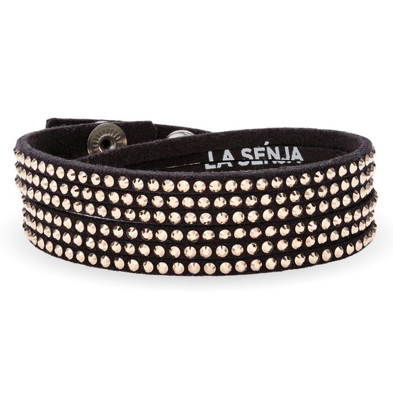 Swarovski crystal leather wrap bracelet deals
