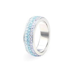 Light Blue Sapphire Ring for Women • Sparkly Blue Crystal Ring • Unique Ring • Blue Ring • All Around Multi Stone Ring