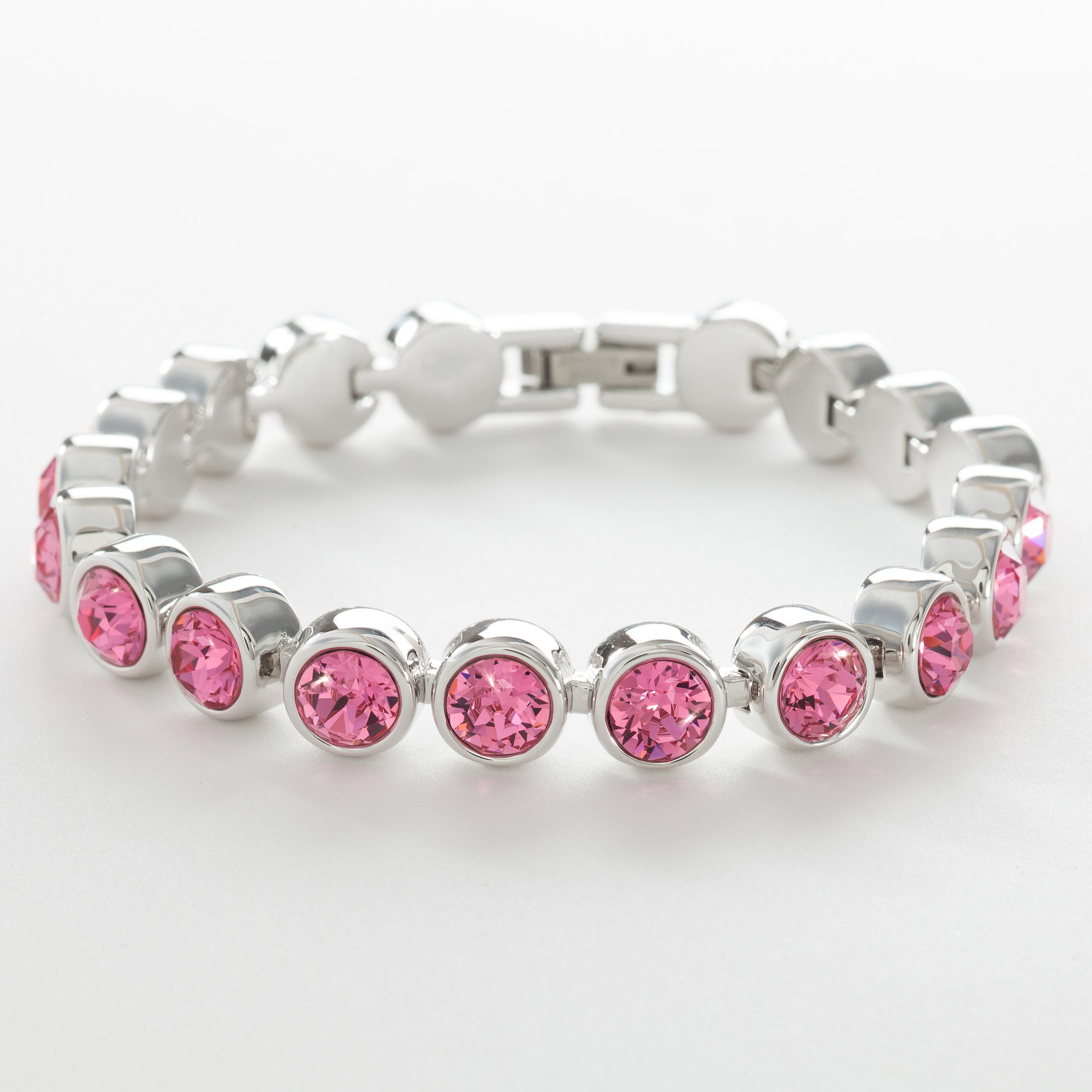 Pink ice shop tennis bracelet