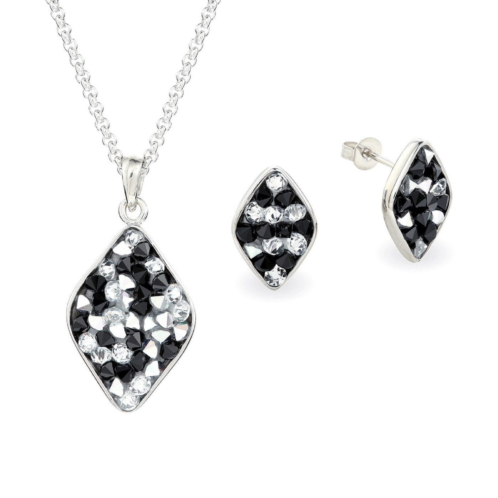 Swarovski Jewelry Set Sparkly Crystal Necklace & Crystal Etsy