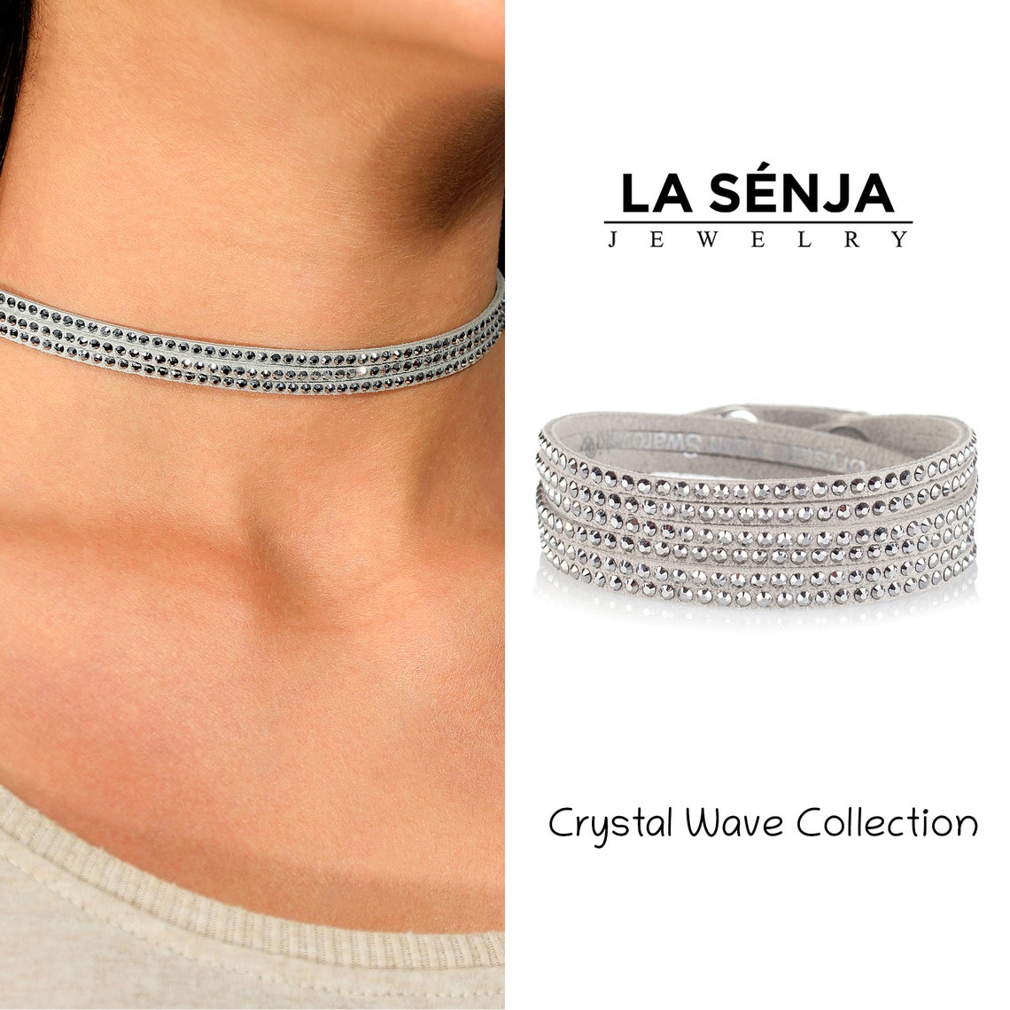 Swarovski Crystal Choker Necklace for Women Dainty Choker Etsy