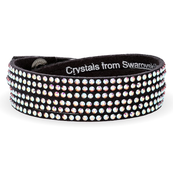 Swarovski Slake Black 2 in 1 Suede Wrap Bracelet - Medium 5142963-M -  Jewelry - Jomashop