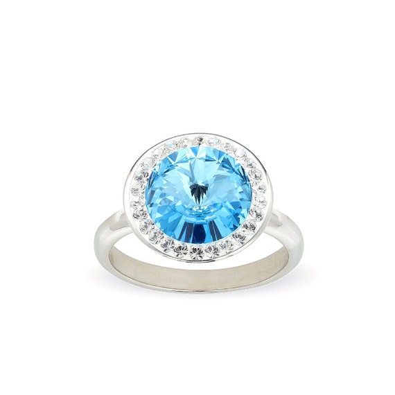 Swarovski aquamarine ring deals