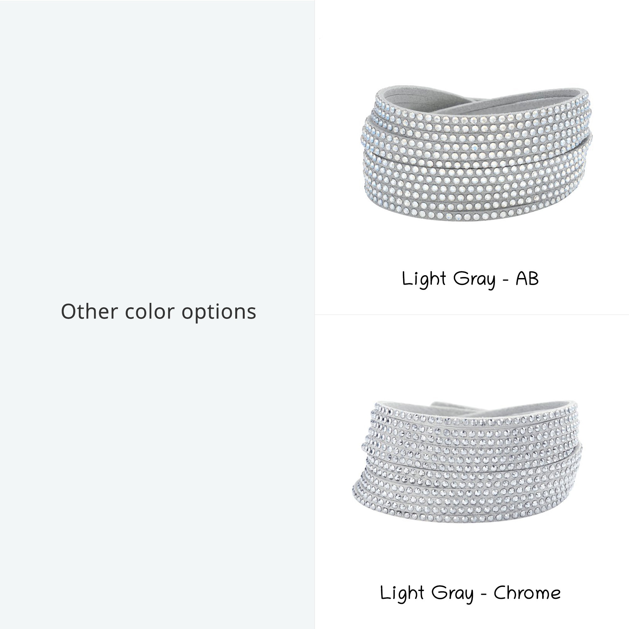 Swarovski Light Gray Slake Bracelet • Multi Wrap Bracelet 