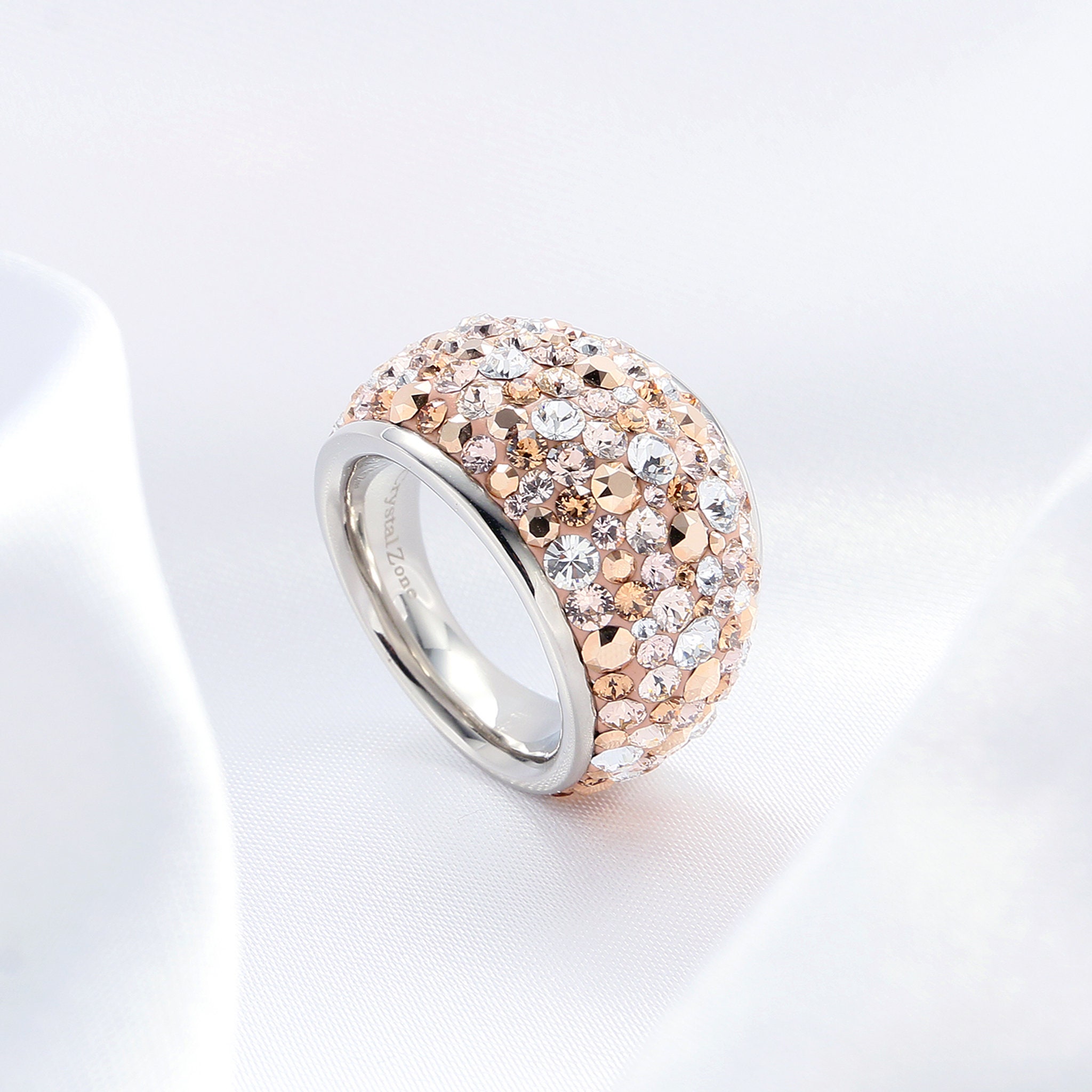 Eternal Jewelry Solid 14K Rose Gold Swarovski CZ Cubic Zirconia Engagement  Ring 6 Prong 2 Carat Round (4.0) | Amazon.com