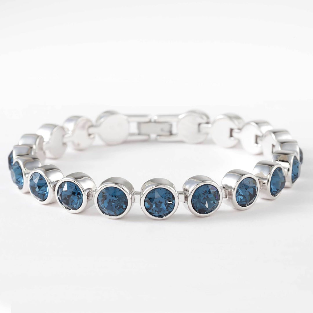 Swarovski Blue Crystal Bracelet Stainless Steel Bracelet Sparkly Multi swarovski-blue-crystal-bracelet-stainless-steel-bracelet-sparkly-multi
