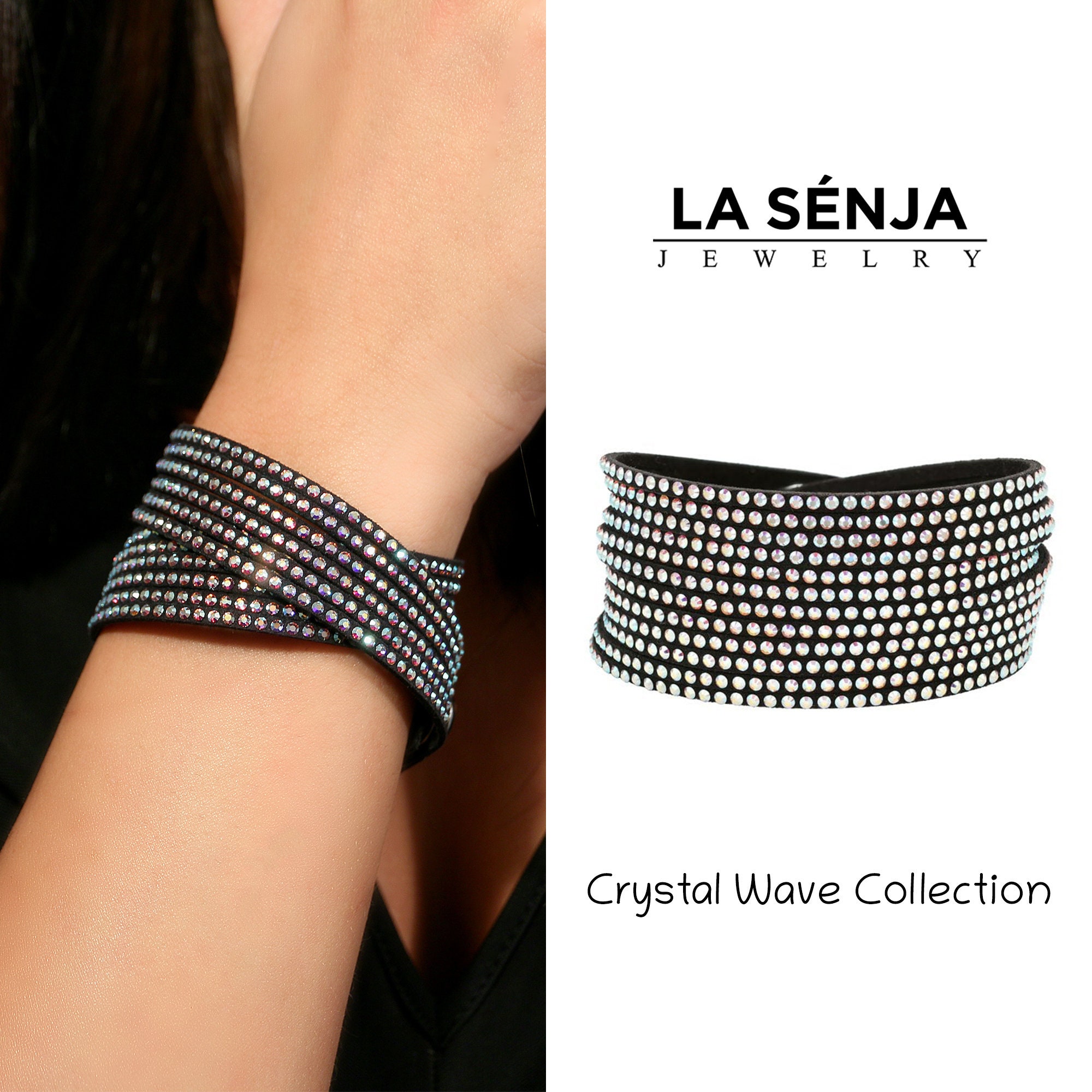 Swarovski Power Collection Bracelet Medium, Black | Swarovski, Black  crystals, Double wrap bracelet