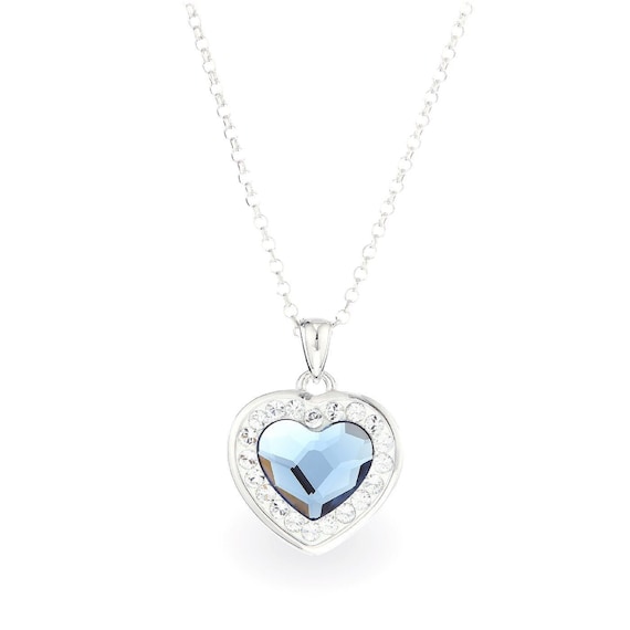 Flower Necklace with Swarovski(R) Crystals Set in Sterling Silver Montana Dark Blue Flower Necklace with Swarovski(R) Crystals Set in Sterling Silver Montana Dark Blue