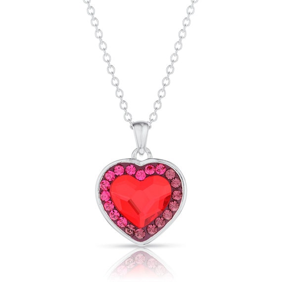 ネックレス・ペンダント [KINDABABY] red heart point crystal necklace 50a83e7c-b6ac-47fe-9880-