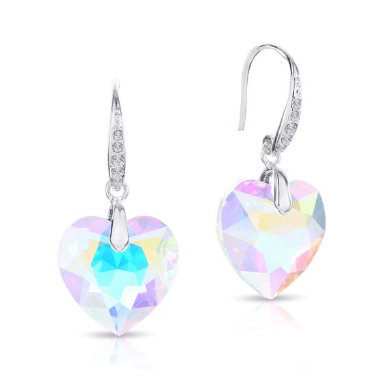 2022 Crystal Candy Hearts Cute Candy Colored Heart Shaped Earrings For  Women Korean Fashion Jewelry Design Personalized Earrings