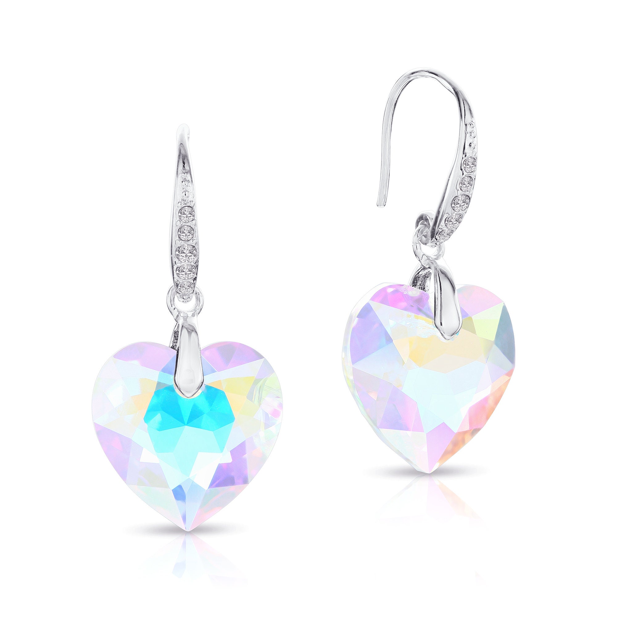 Swarovski heart drop earrings deals