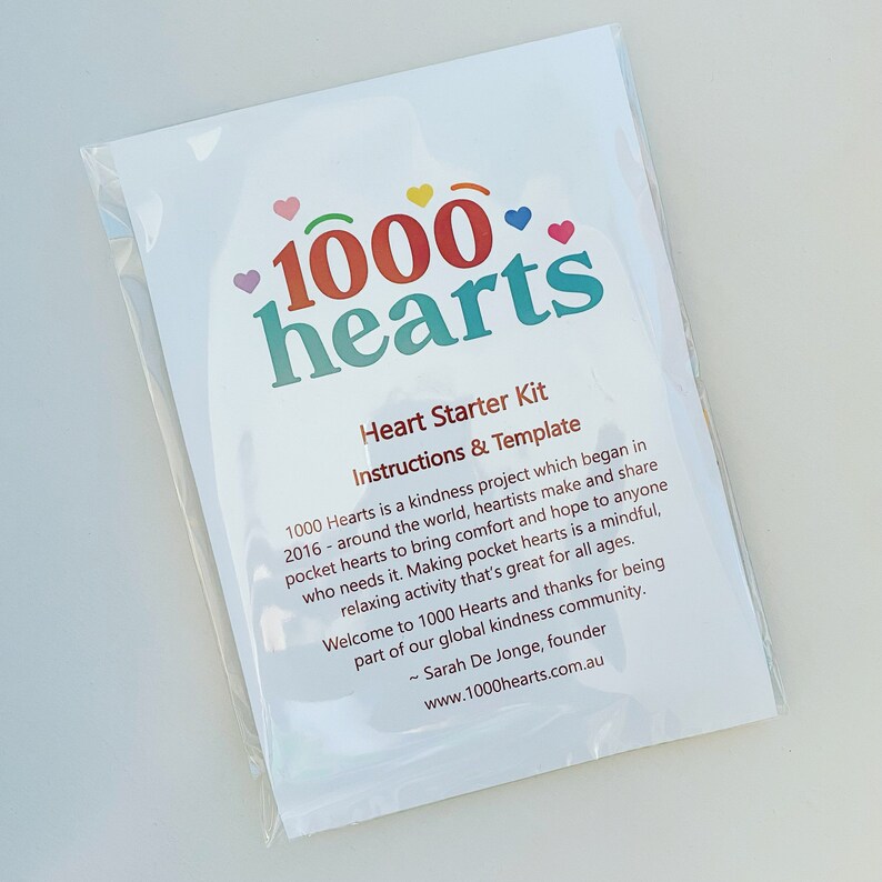 Heart Starter Kit With Precut Hearts Etsy Australia