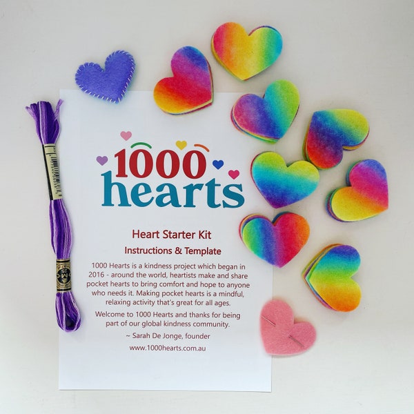 PREMIUM Heart Starter Kit with hand-dyed pre-cuts