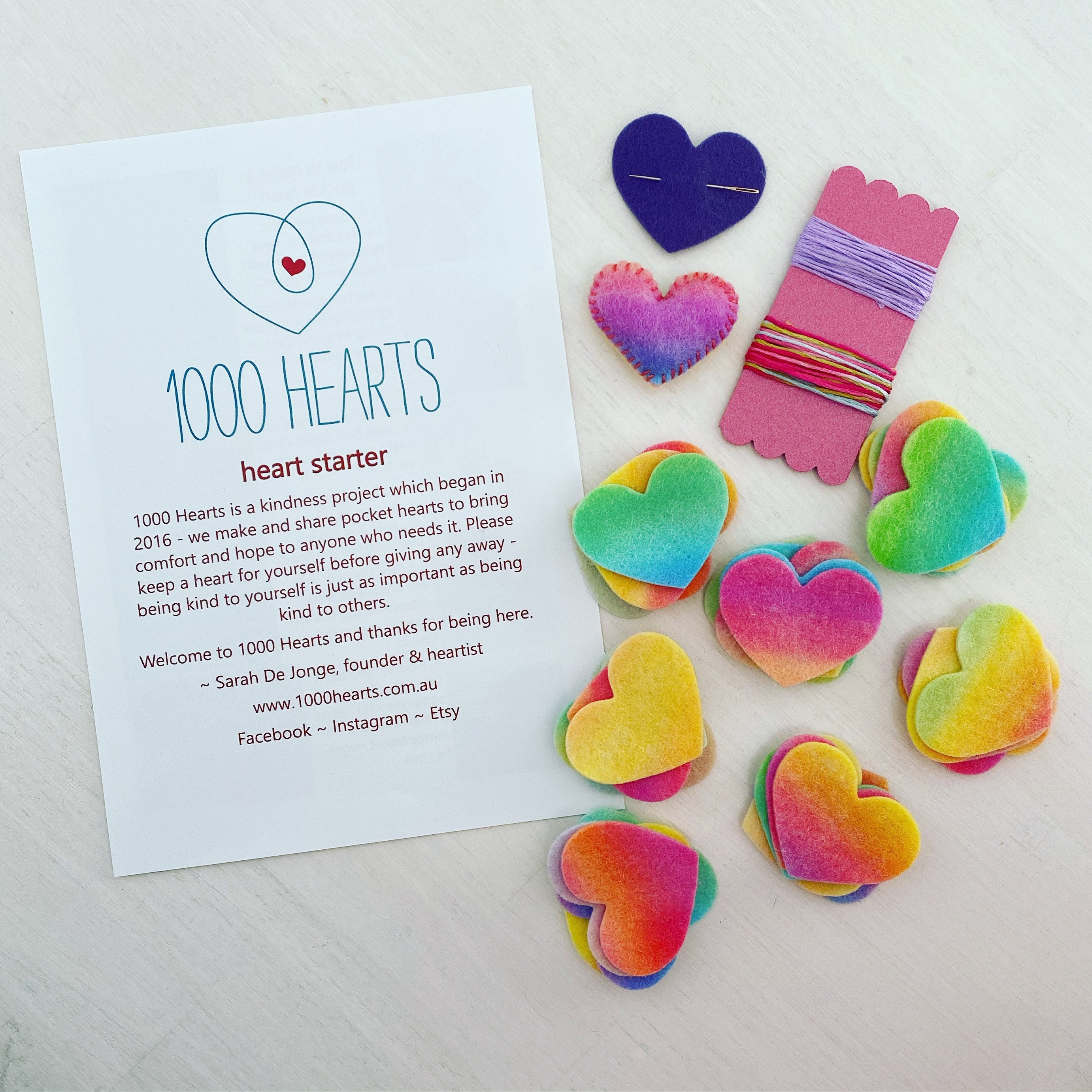 PREMIUM Heart Starter Kit With Handdyed Precuts Etsy Australia