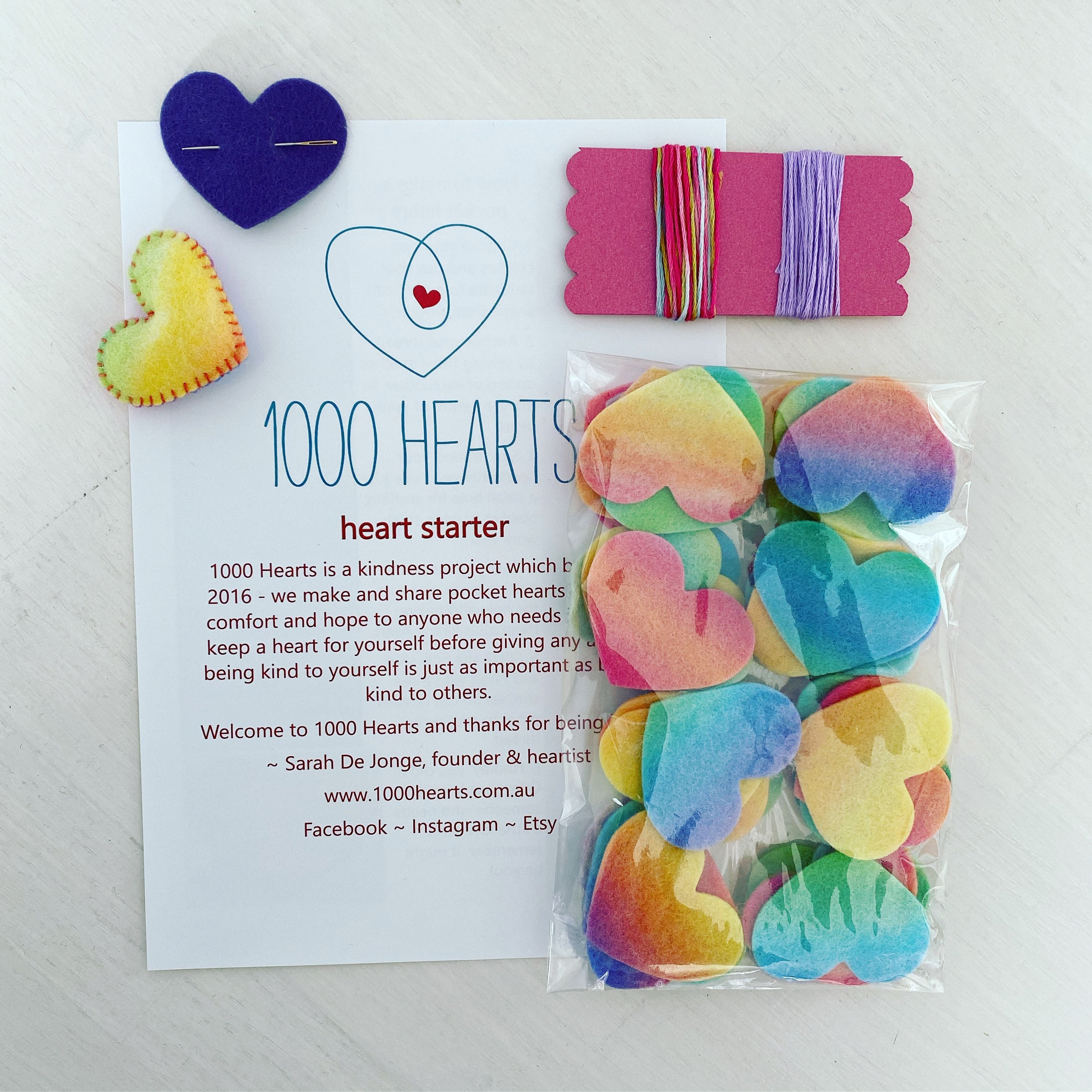 PREMIUM Heart Starter Kit With Handdyed Precuts Etsy Australia