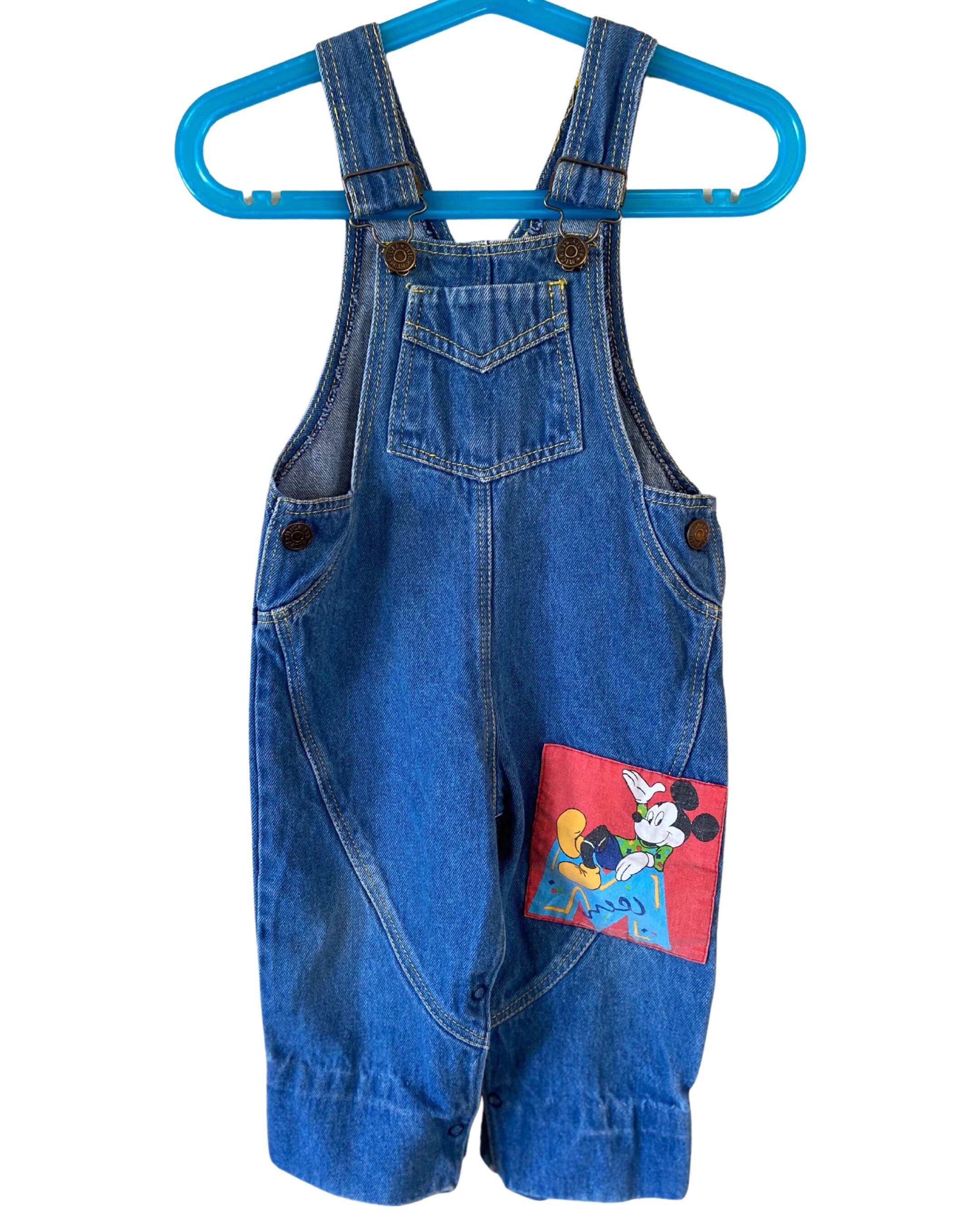 Mickey Mouse Denim Overalls Size 18 