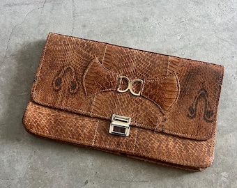 Vintage Genuine Snakeskin Clutch