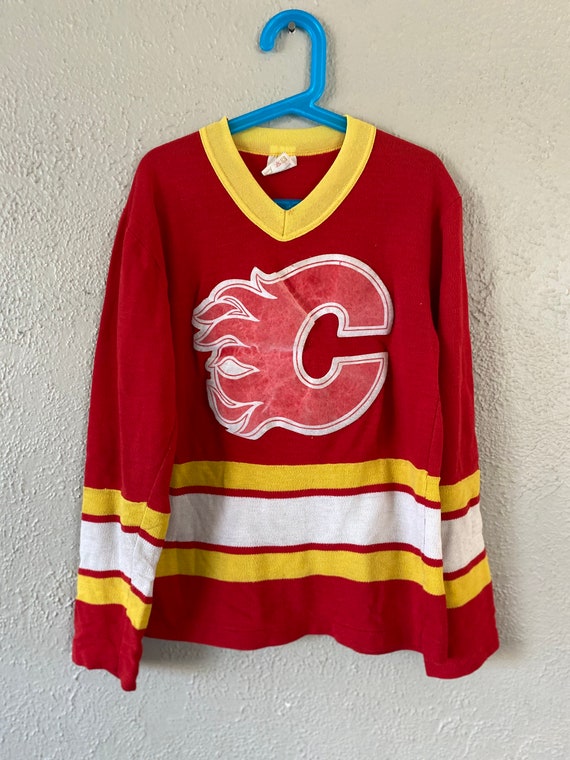 Calgary Flames Hockey Jersey 1970s 1980s Canadian